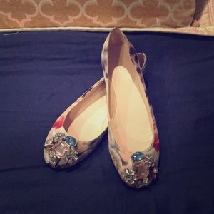 Nine west jeweled flats size 7 1/2